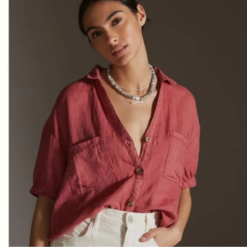 Pilcro Linen Surf Buttondown